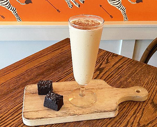 A dulce de leche milkshake with Kahlua is featured at Almond.