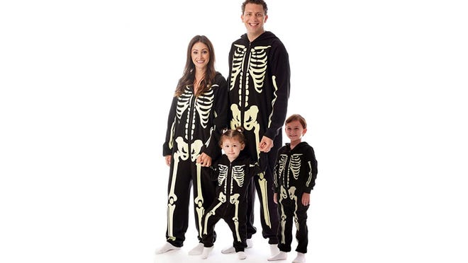 A spooky set of skeletons is a classic costume idea that's always a hit.