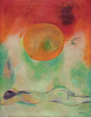 Mariano Rodríguez, "la naranja" / "la naranja," 1972 óleo sobre lienzo