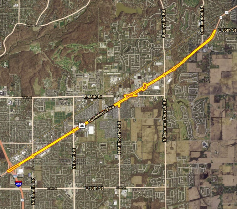 INDOT Pendleton Pike in Lawrence needs fixing after serious crashes