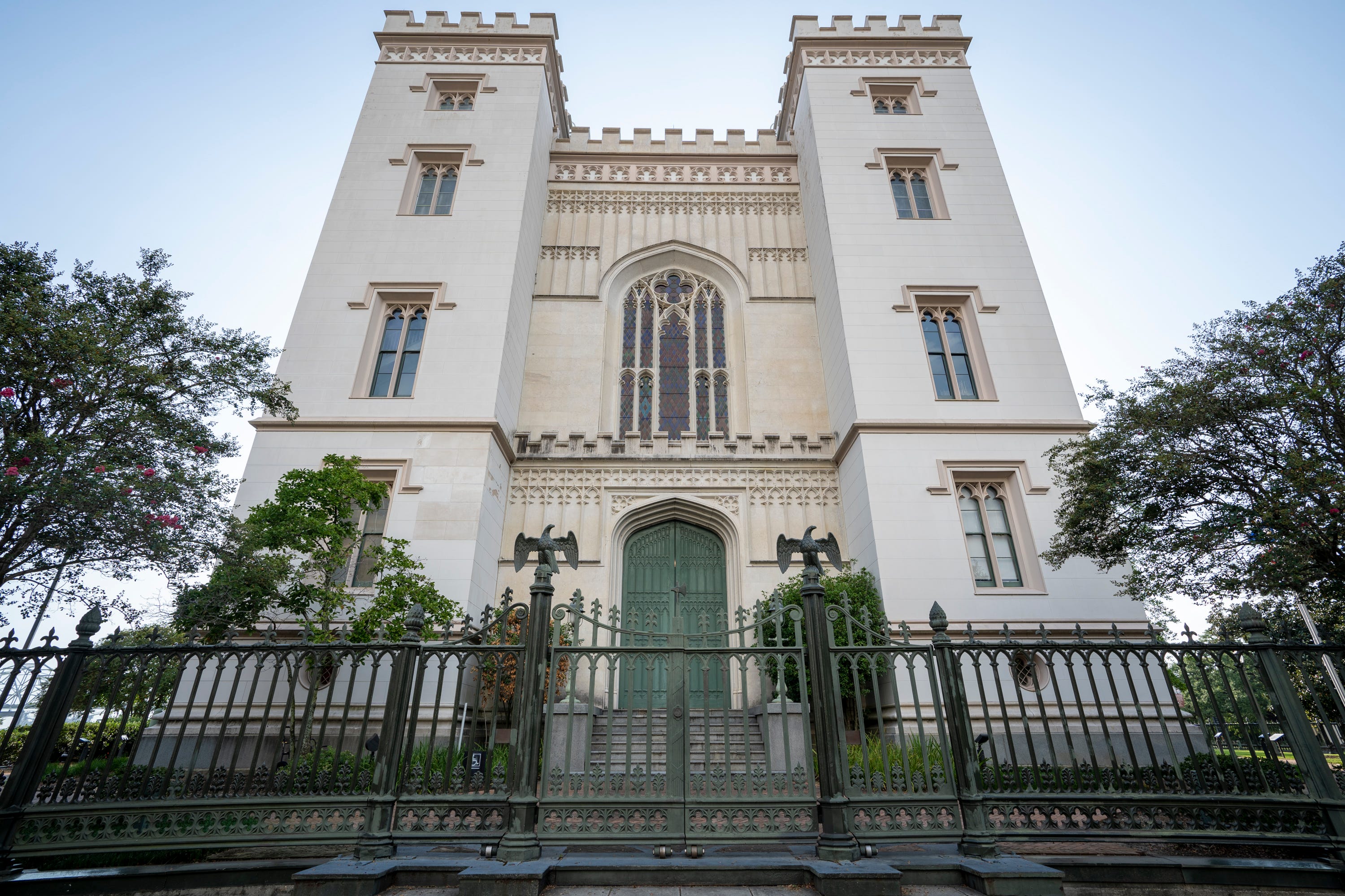 Louisiana's Old State Capitol pictured in downtown Baton Rouge, La., on Aug. 23, 2021.