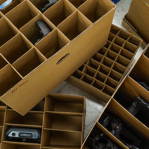 Various P2 product boxes designed to fit parts mad