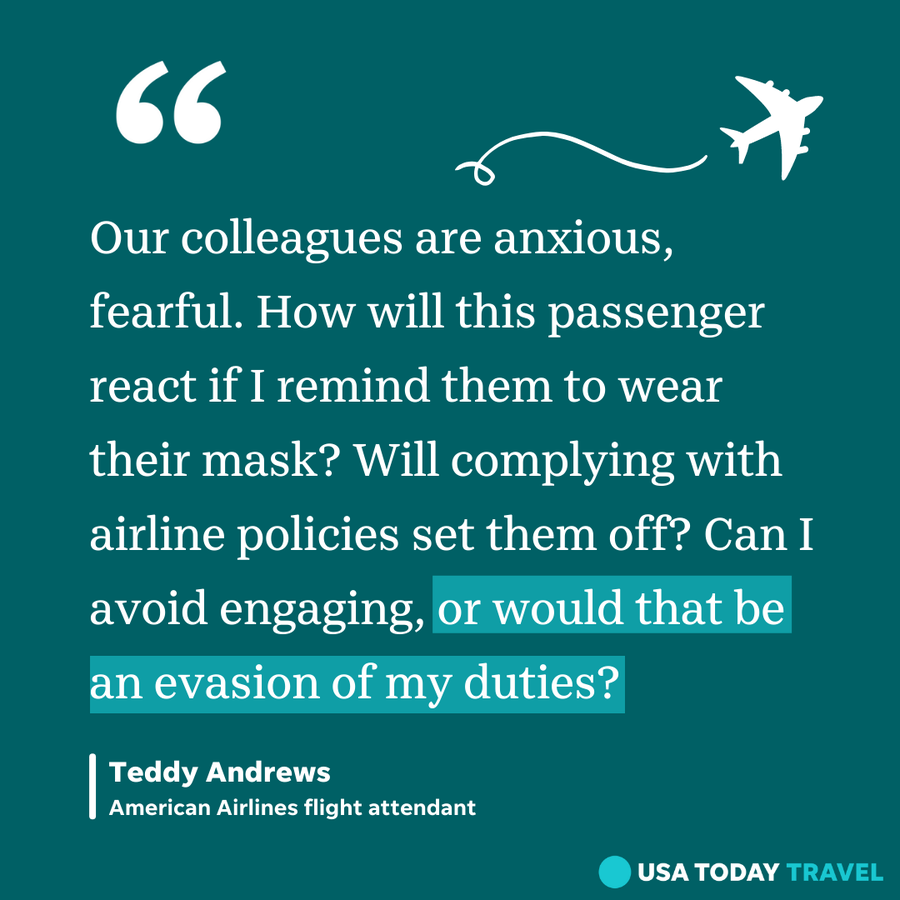Flight attendant Teddy Andrews spoke at a congressional hearing on Thursday, September 23, 2021