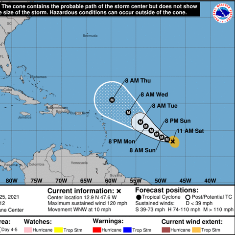 Sam became a major hurricane on Saturday.