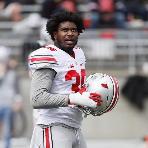 K'Vaughan Pope during this year's Ohio State footb