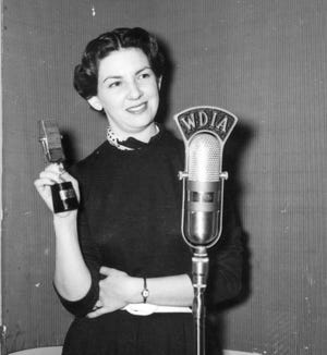 Christine Cooper Spindel at WDIA in the early 1950s.