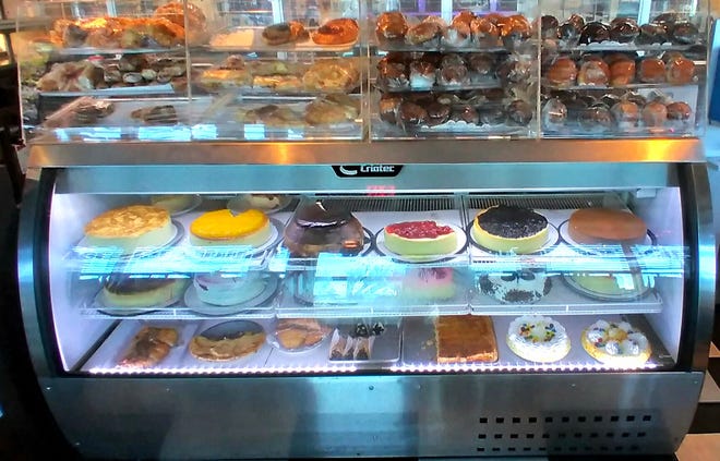 A glass pastry case of homemade goodies greets you at the door.