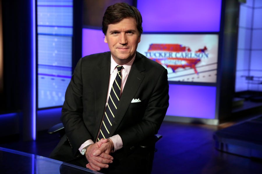 Fox News host Tucker Carlson is confused as to why the Anti-Defamation League is weighing on his comments regarding "The Great Replacement" theory.