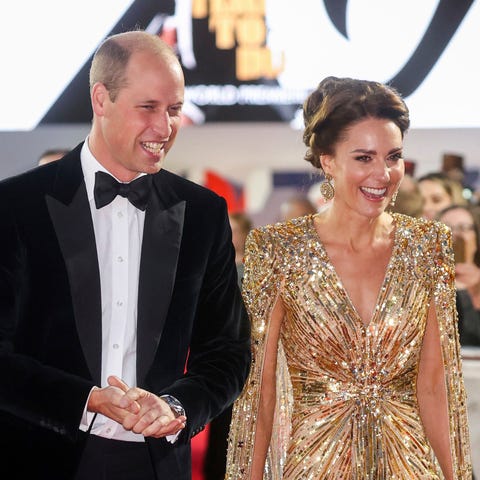 Britain's Prince William, left, and  Kate, the Duc