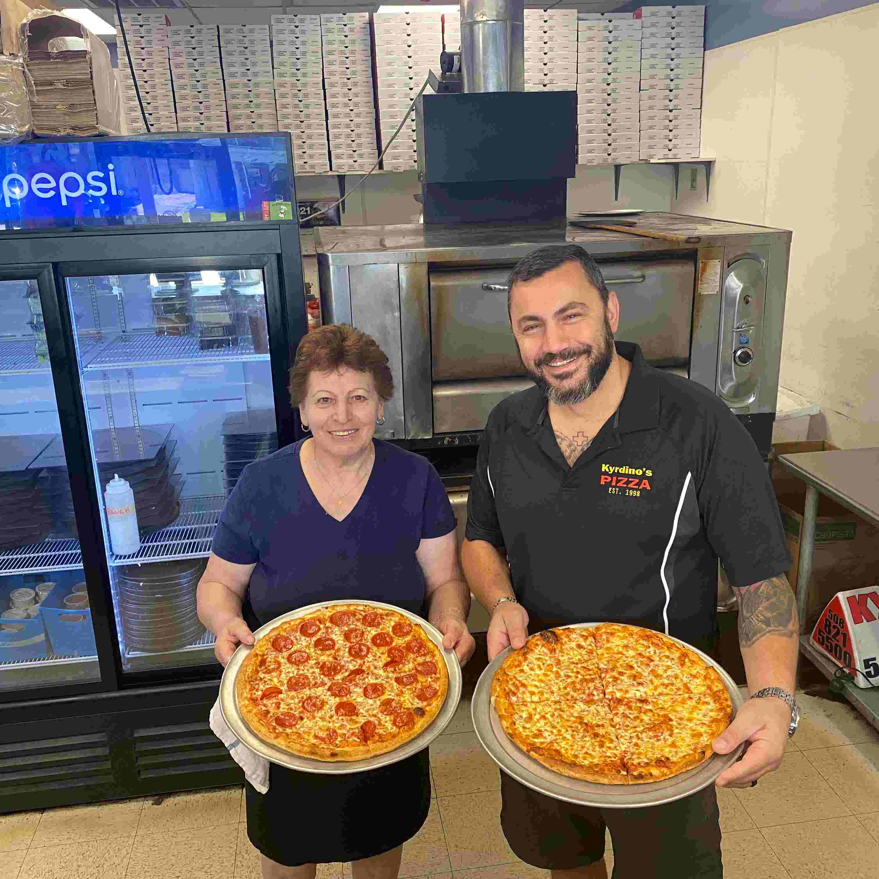 soort rand agitatie Taunton Kyrdino's: Greek-style pizza on Winthrop Street