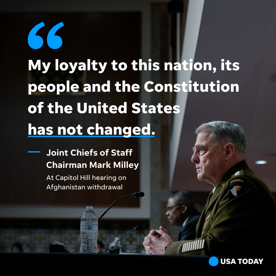 Joint Chiefs of Staff Chairman Mark Milley testified before Congress on Tuesday.