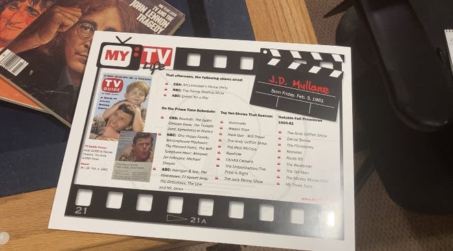 Searching for a way to use his TV Guide collection, Gary Frisch came up with "MyTVLife.tv" and what was on broadcast television the day you were born. This is for Feb. 3, 1961.