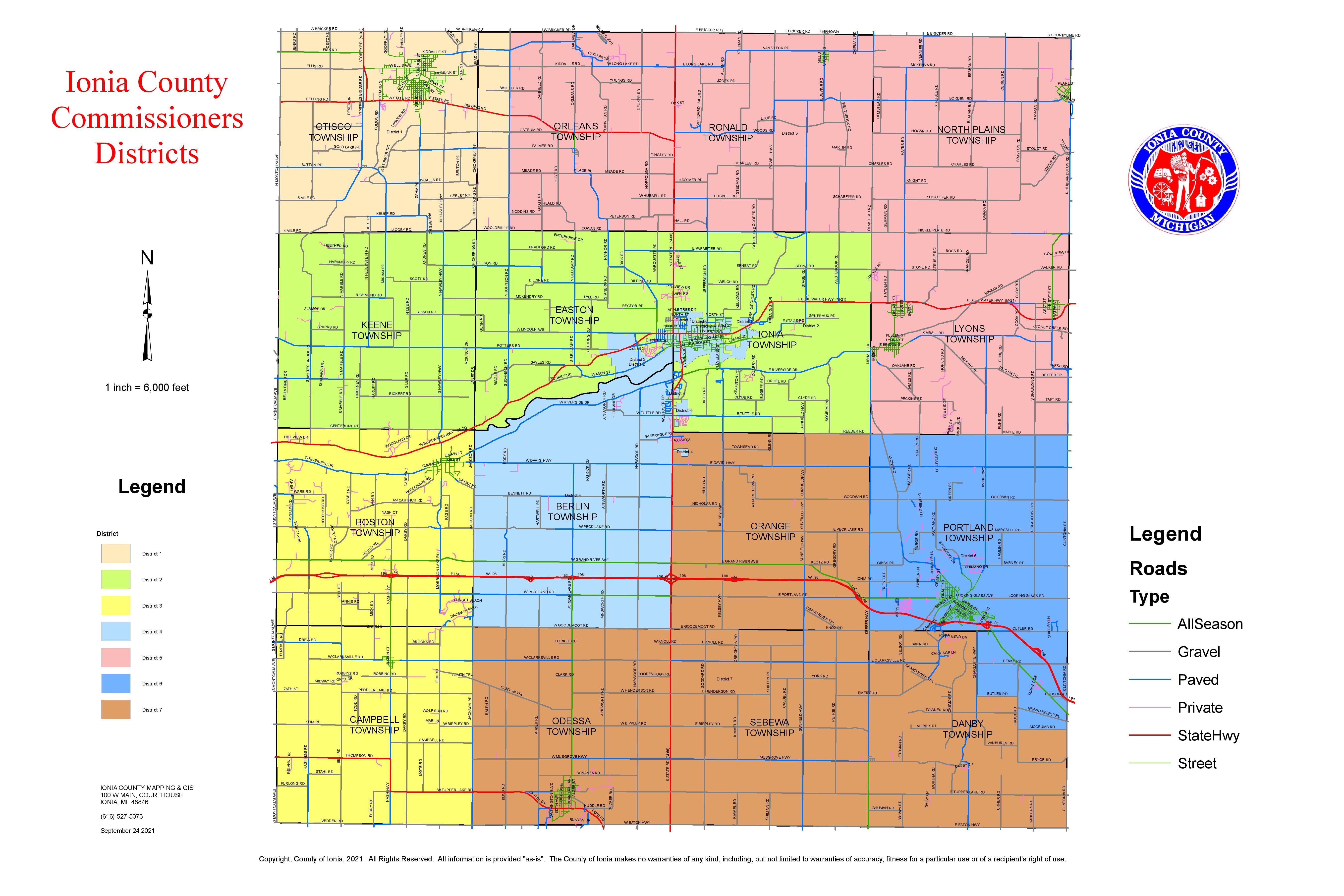 Ionia County Township Map Committee Approves Resolution For Ionia County Commissioner Districts