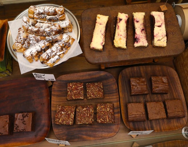 A variety of brownies and pastries from the Mosswood Farm Store and Bakehouse.