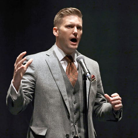 White nationalist Richard Spencer speaks at the Un