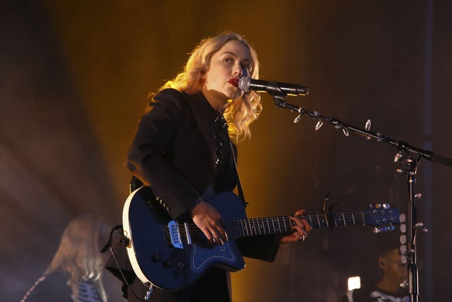 Musician Phoebe Bridgers performs at the 2021 Governors Ball music festival at Citi Field on Saturday, Sept. 25, 2021, in New York. (Photo by Andy Kropa/Invision/AP)