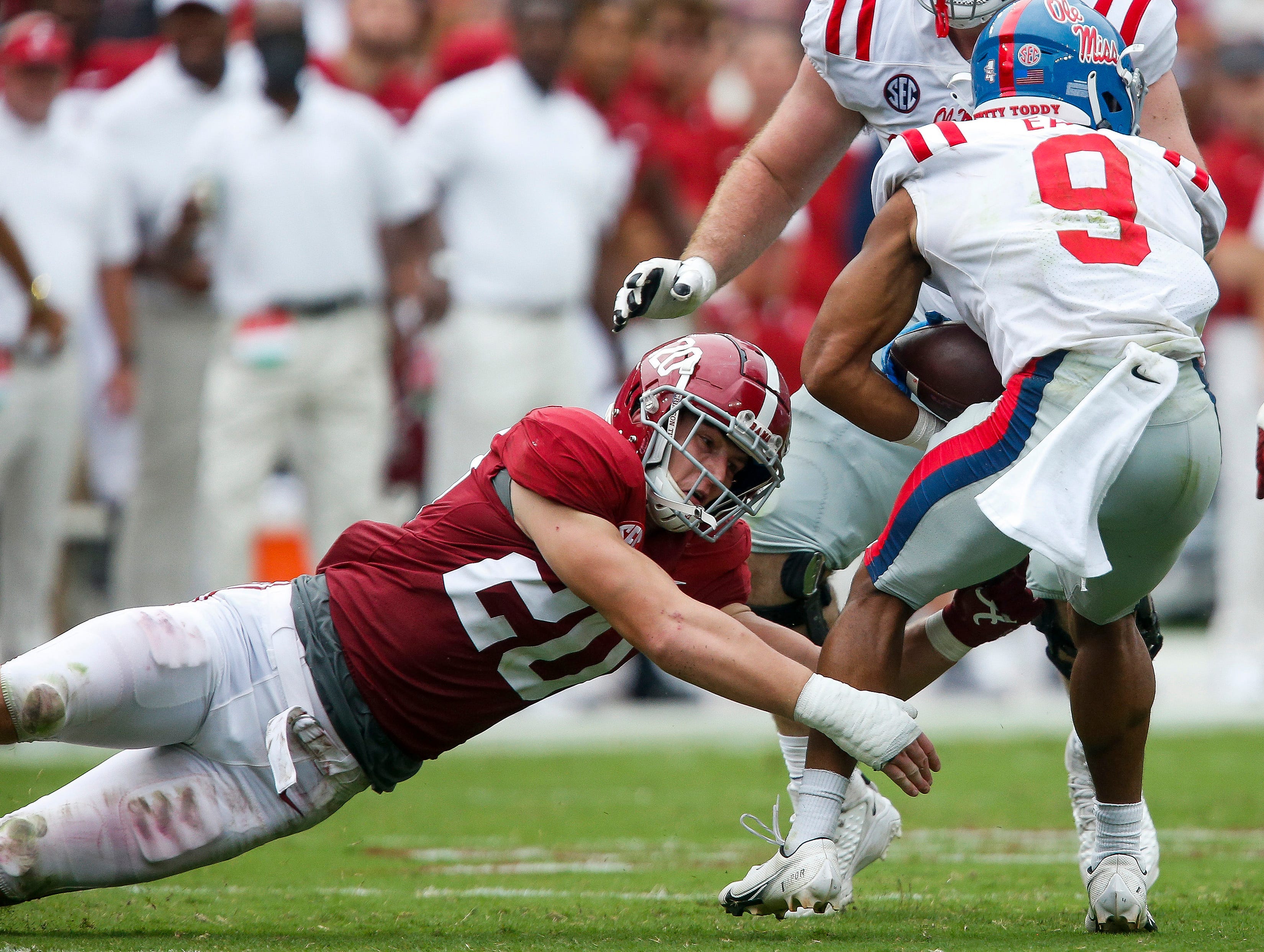 Nick Saban talks former Alabama football linebacker Drew Sanders