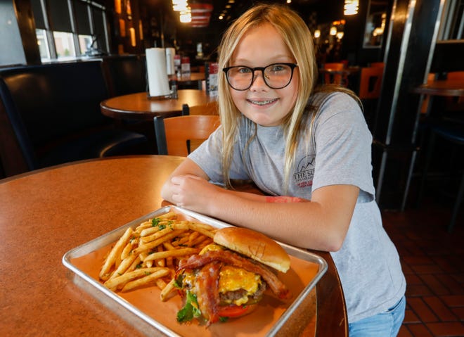 Molly Leighninger, a seventh-grader at The Summit Preparatory School, created the Molly Burger on the menu at Gettin' Basted restaurants in Springfield, Nixa and Branson.