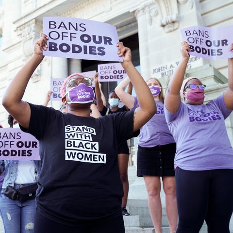 Protesters attend the Rally For Abortion Justice o