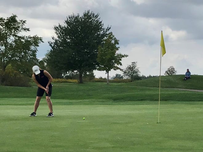 Pleasant's Maura Murphy putts during last year's district tournament. Last week she won the Freddie Invitational with a 74.
