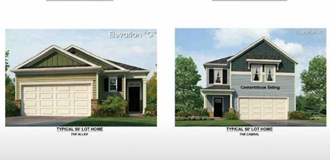 Typical style of home presented for Bellehaven subdivision in Fairview