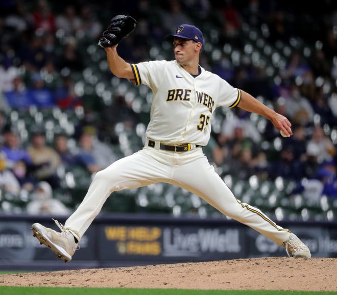 Milwaukee Brewers pitcher Brent Suter has made 11 appearances out of the bullpen this season.