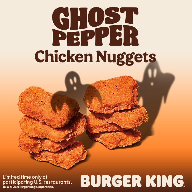 Burger King menu: Ghost Pepper Chicken Nuggets, Impossible ...