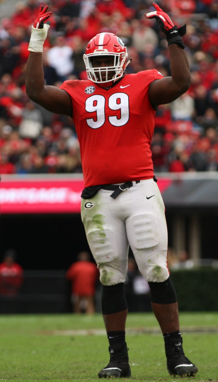 Georgia S Jordan Davis Recognized Scores First Touchdown Georgia S Jordan Davis Recognized Scores First Touchdown