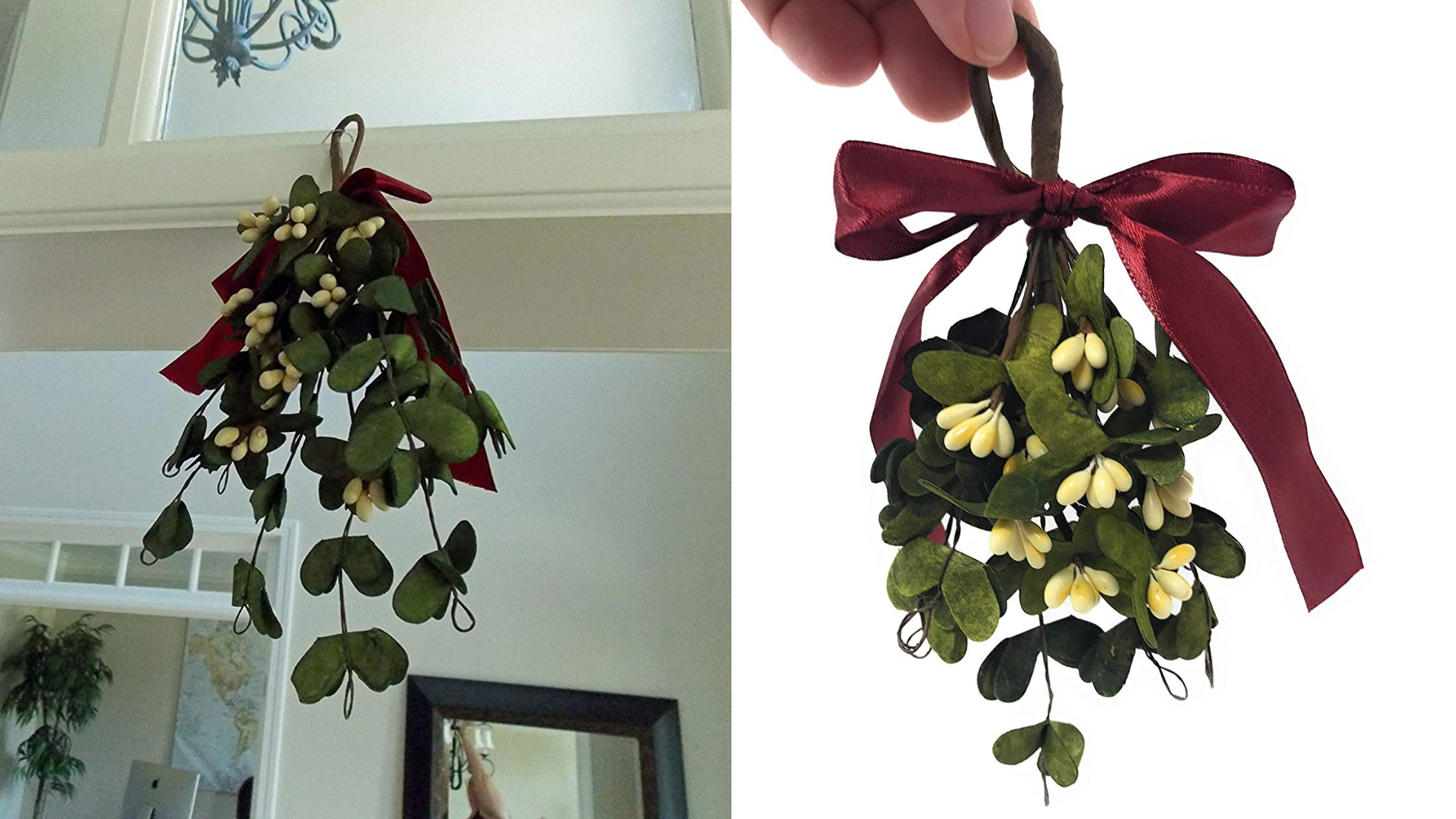 A mistletoe is a cheeky piece of décor that just may inspire a Hallmark movie-like experience.