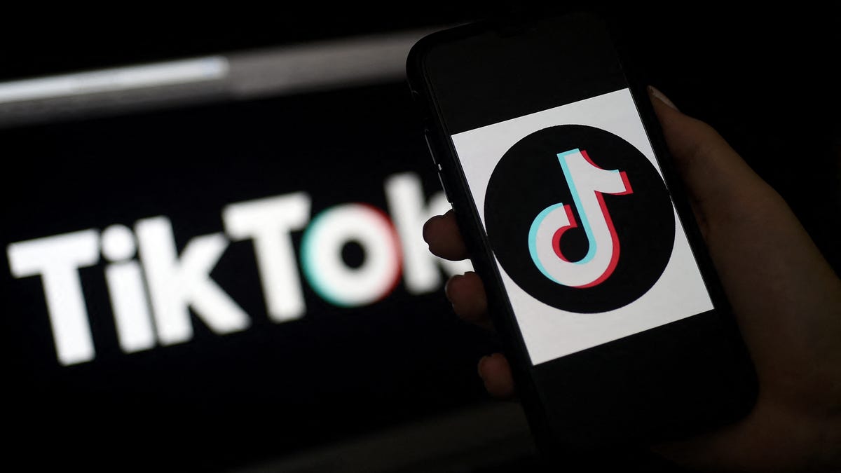 The social media app TikTok on an iPhone.