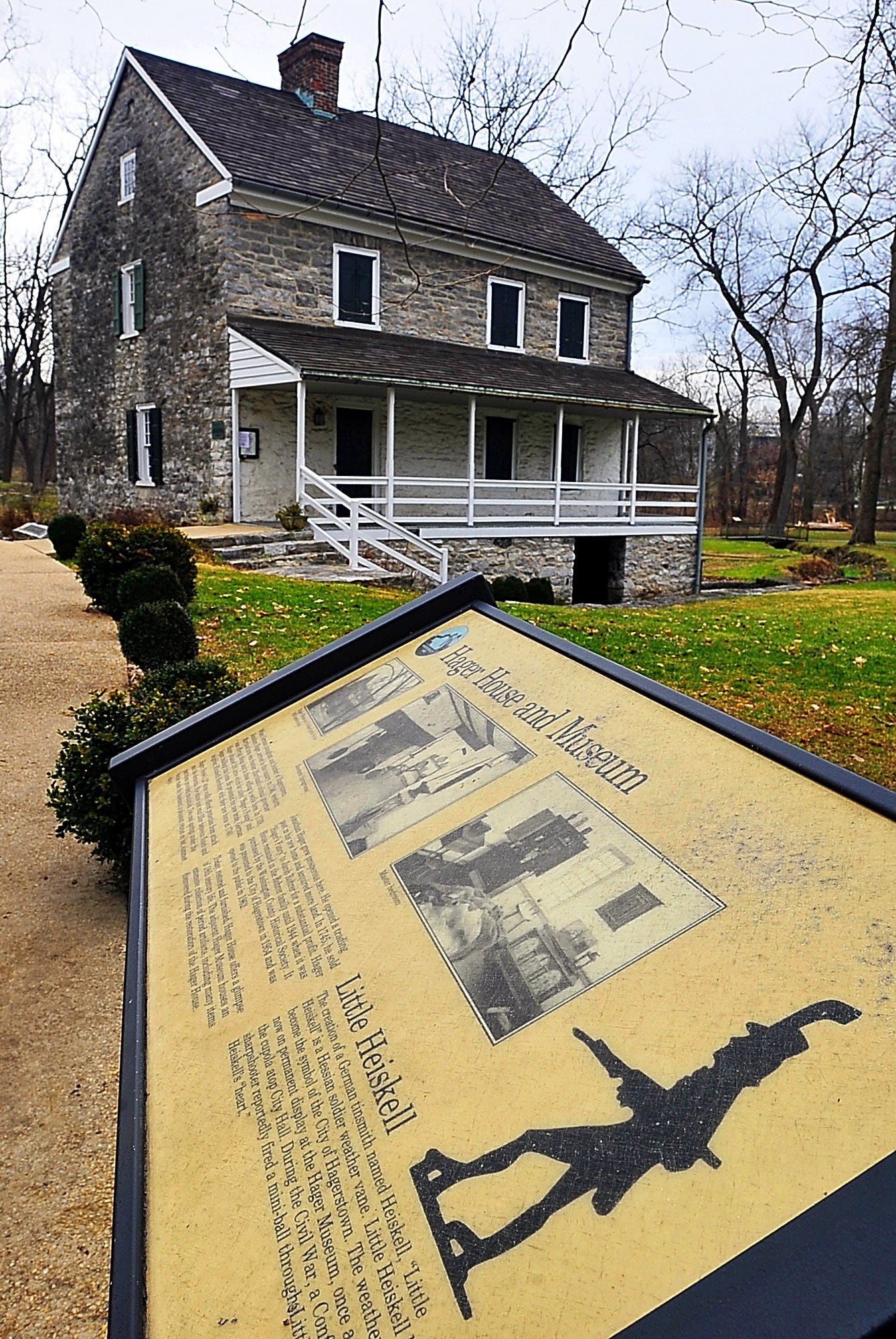 The Jonathan Hager House, known originally as "Hager's Fancy," is now a historical landmark maintained by the city of Hagerstown.