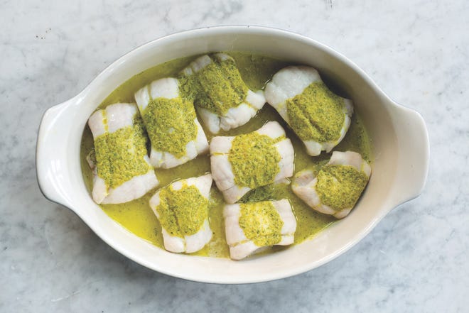 Flounder with anchovy butter from "The Row 34 Cookbook: Stories and Recipes from a Neighborhood Oyster Bar"