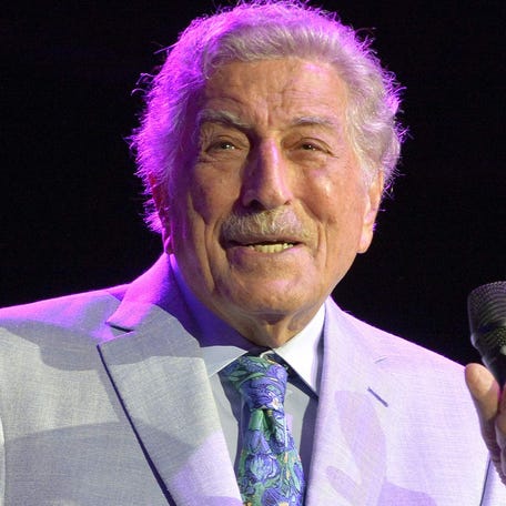 (FILES) In this file photo taken on August 08, 2019 US singer Tony Bennett (Anthony Dominick Benedetto) performs on stage during an invitation only concert at the newly opened Encore Boston Harbor Casino in Everett, Massachusetts. - American crooner Tony Bennett has revealed he was diagnosed with Alzheimer's disease in 2016 but kept his condition quiet as he continued to work and tour.    The 94-year-old went public in a lengthy feature story published February 1, 2021 in AARP The Magazine, the widely circulated periodical of the American Association of Retired People. (Photo by Joseph Prezioso / AFP) (Photo by JOSEPH PREZIOSO/AFP via Getty Images) ORG XMIT: 0 ORIG FILE ID: AFP_8ZZ49Q.jpg