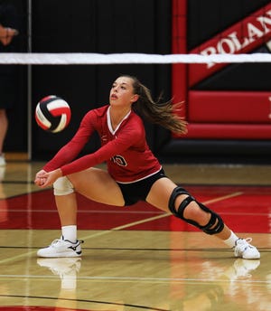 Ally Ringsby was one of three Roland-Story volleyball players named to the all-HOIC first team in 2021.