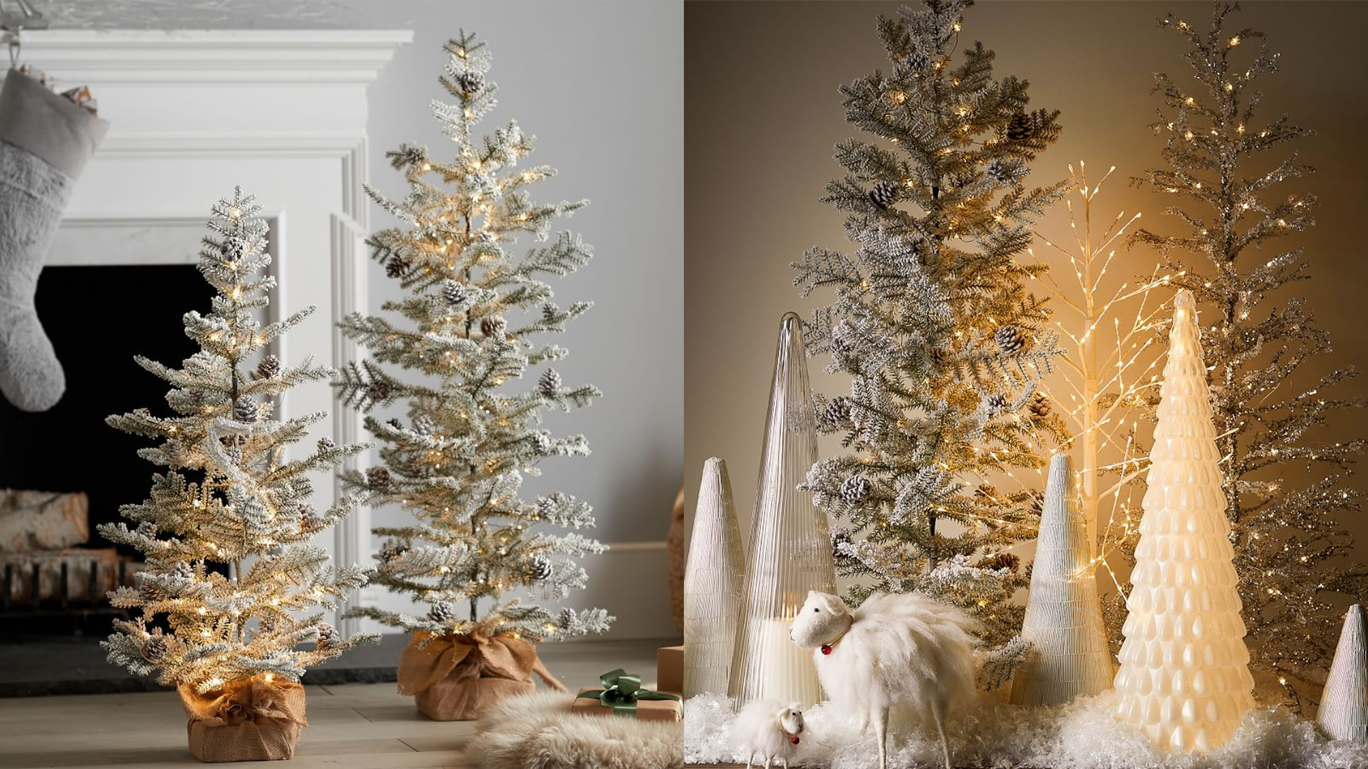 Mini Christmas Tree Desk Table Top Xmas Home Party Room Small Ornaments Decor 