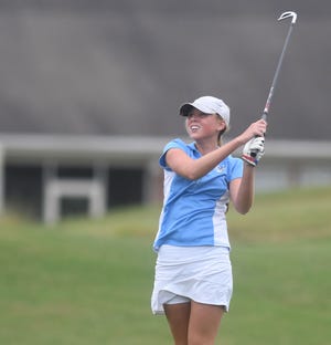 Hoggard's Ellie Hidreth, the Mideastern Conference champion, led the NCHSAA 4A state championship at the midway point and finished fifth on Tuesday. MATT BORN/STARNEWS