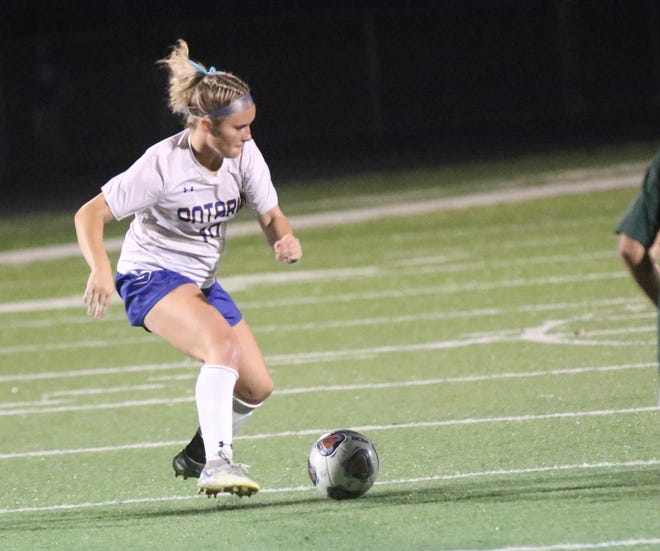 Ontario’s Mariah Cook scored two set-piece goals during the Warriors’ 5-1 win over Madison after scoring a hat trick in an 11-0 win over Shelby which clinched the MOAC championship.
