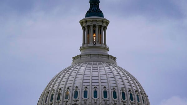 The light in the cupola of the Capitol Dome is ill