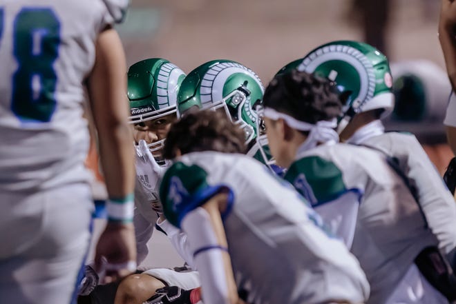 Montwood faced Americas in a high school football game at the Socorro ISD Student Activities Center on Thursday, Oct. 14, 2021, in El Paso, Texas.