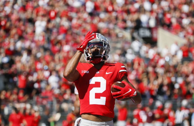 Chris Olave and the Ohio State Buckeyes improved to 5-1 after beating Maryland 66-17. That record springboarded OSU into the top five after Iowa stumbled this week.