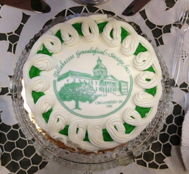The Tallahassee Genealogical Society celebrated it's 35th anniversary with cake in 2016. On Oct. 24, 2021 the Society will hold a virtual 40th Anniversary Celebration.