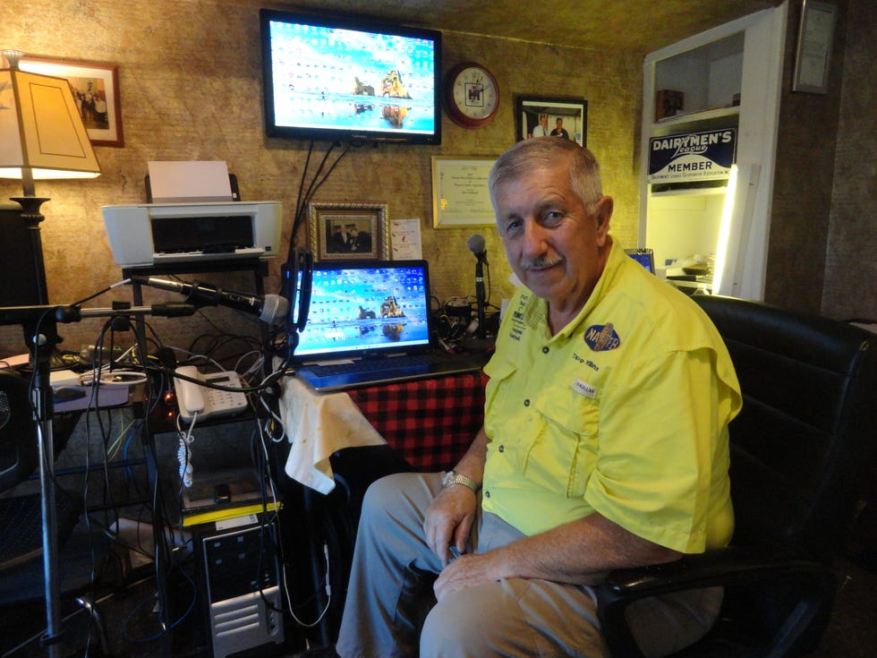 ON THE AIR SINCE 1998 - Dave Williams, in his Cherry Ridge Township studio for American Farm County Radio, PA Farm Country Radio and PA Country Roads TV.