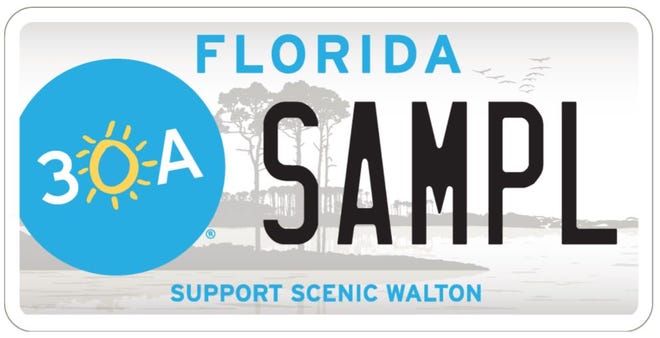 The local nonprofit organization Scenic Walton Inc., which works to preserve the natural beauty of Walton County and improve the quality of life in the community, is working to raise awareness of the proposed state 30A specialty license plate, proceeds from which would go to the nonprofit organization. The plate, approved in this year's state legislative session, won't be manufactured by the Florida Department of Motor Vehicles until 3,000 people have pre-ordered one.
