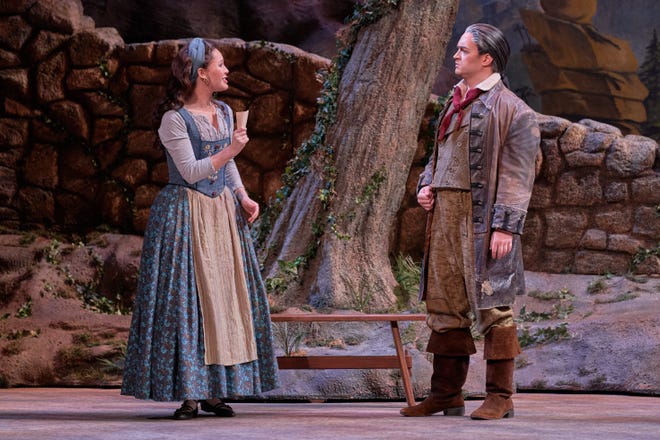 Hanna Brammer, left, and Alexander Boyd, seen in the winter 2021 production of “The Happy Deception.” The couple met at Sarasota Opera and were married in 2020 by Artistic Director Victor DeRenzi.