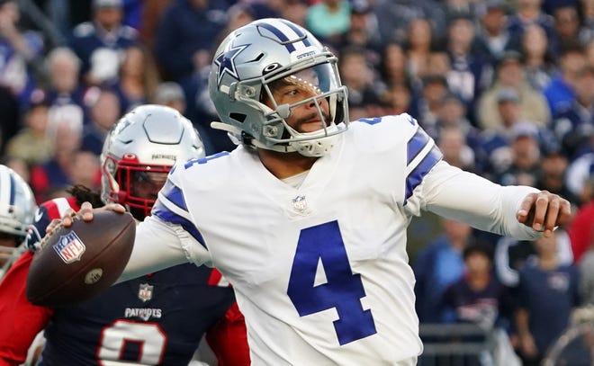 Dak Prescott threw for 445 yards and 3 TDs in the Cowboys' OT win against the Patriots.