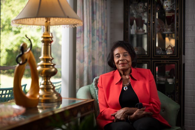 Kay Smith-Yount, 90 and still working at the Cincinnati Herald, remembers when, as a small child in Mississippi, the only time she read news about Black Americans came by way of weeks-old editions of the Chicago Defender which has been passed from hand to hand. She is pictured here in her Amberley Village home.