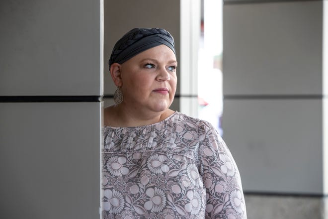 Jessica Barr learned that she had cancer at age 34. She hopes to inspire others to get their own mammograms before the traditional age of 40. Oct. 19, 2021