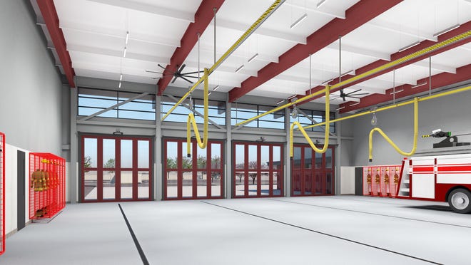 A rendering of new fire stations planned for 2023 in North Shore and Desert Center.
