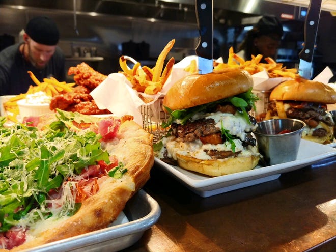 A selection of pizza and burgers at The Stillery.