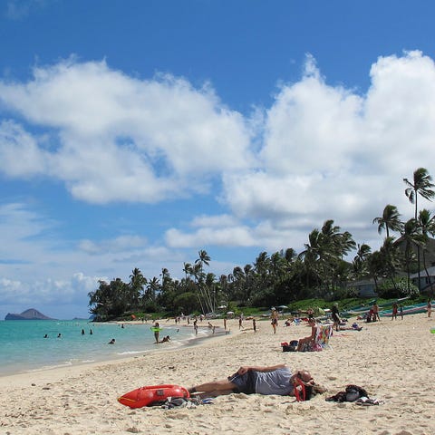 Lanikai Beach in Kailua, Hawaii.